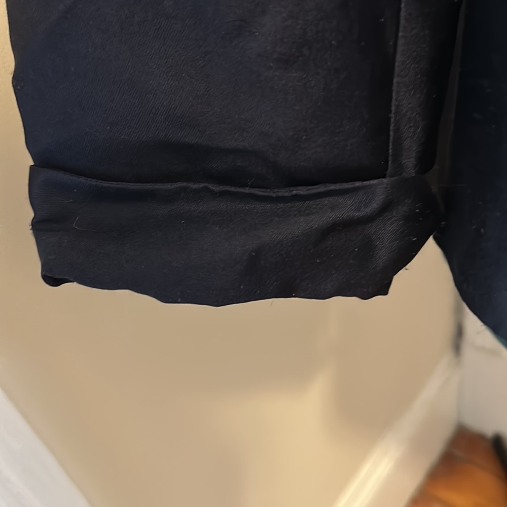 Talbots navy silk jacket 16 WP. - Picture 3 of 5